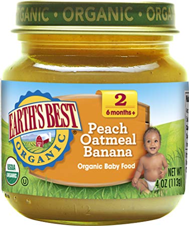 Earth's Best Peach Oatmeal Banana, 4 oz