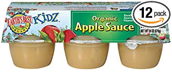 Earth's Best Organic Kidz, Apple Sauce, 4 Ounce, 6 Count (Pack of 12)