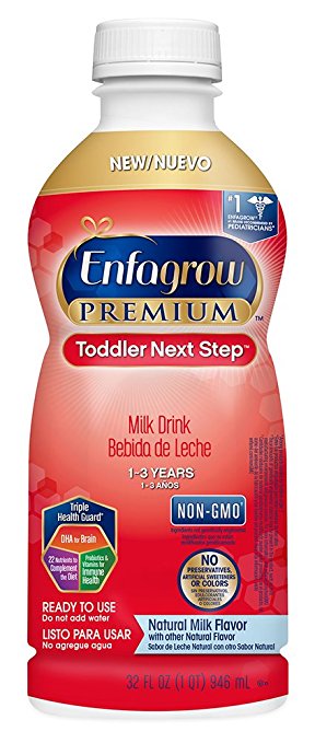 Enfagrow Premium Toddler Next Step, Natural Milk Flavor - Ready to Use Liquid, 32 fl oz (Pack of 6)