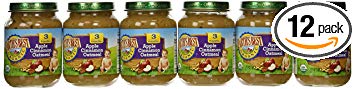 Earths Best 3rd Stage Organic Junior Apple Cinnamon Oatmeal Fruit, 6 Ounce -- 12 per case.