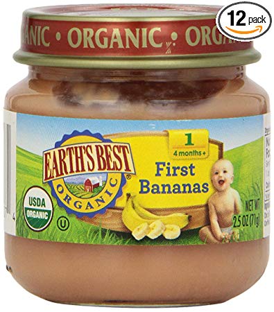 Earth's Best First Bananas, Og, 2.50-Ounce (Pack of 12)