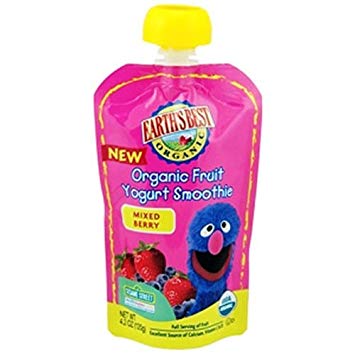 Earth's Best Organic Fruit Yogurt Smoothie, Mixed Berry, 4.2 Ounce