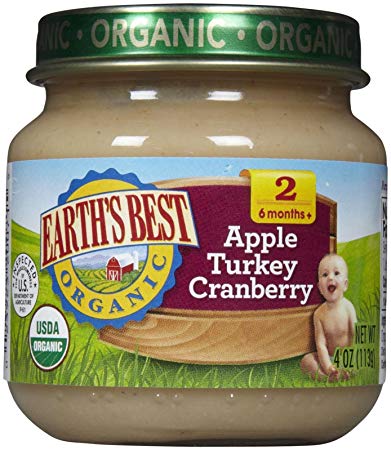 Earth's Best 2nd Foods Seasonal Harvest - Apple Turkey Cranberry - 4 oz - 12 pk